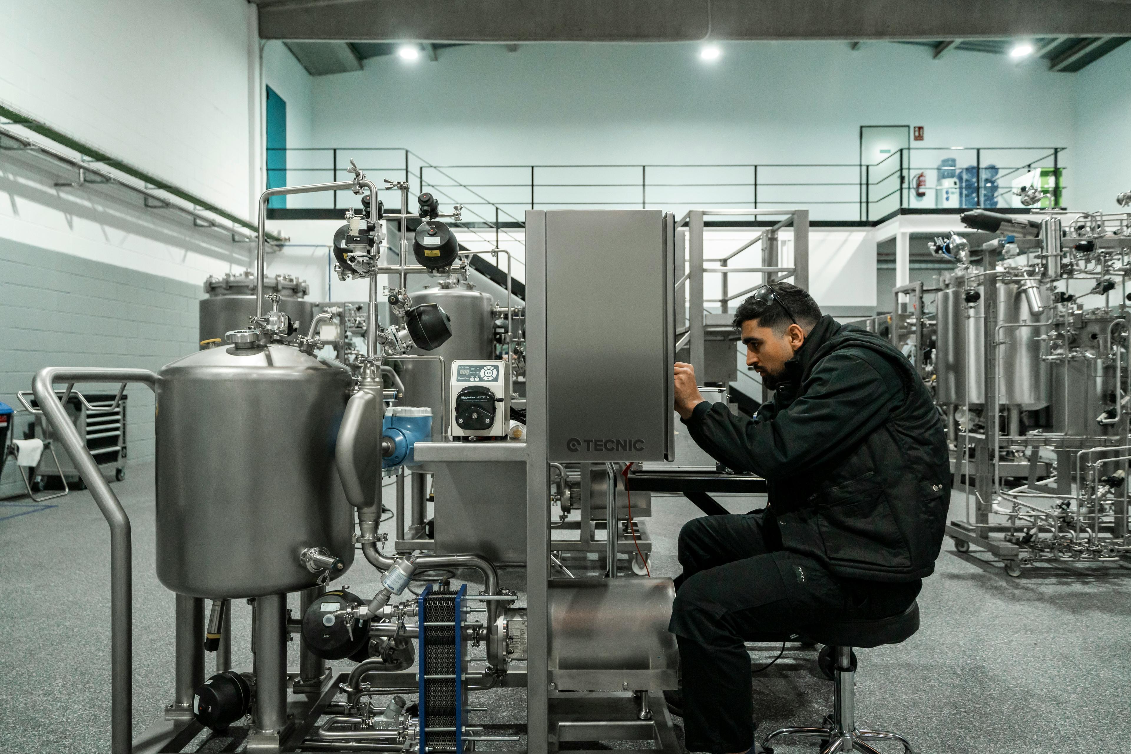 Thumbs up from lab technician for successful chemical delivery